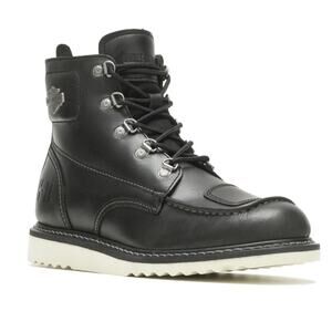 Harley Davidson Hagerman Leather Sz 12 Men's Black Boots Lace Up Ankle Casual